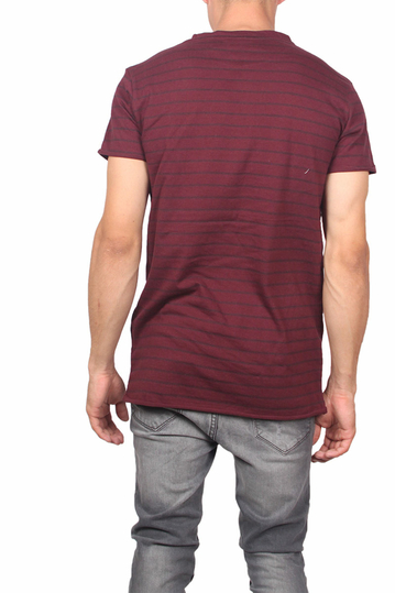 Anerkjendt Aconik ανδρικό ριγέ t-shirt μπορντό