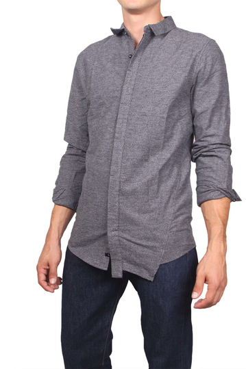 Anerkjendt ανδρικό πουκάμισο Raihadar γκρι