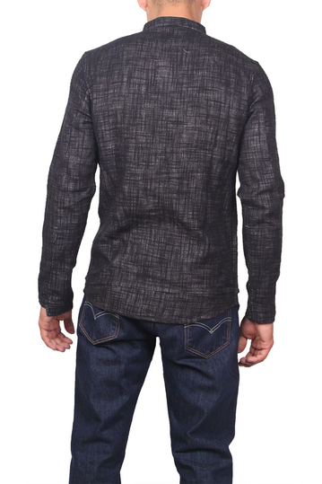 Anerkjendt ανδρικό πουκάμισο Rangi μαύρο μελανζέ