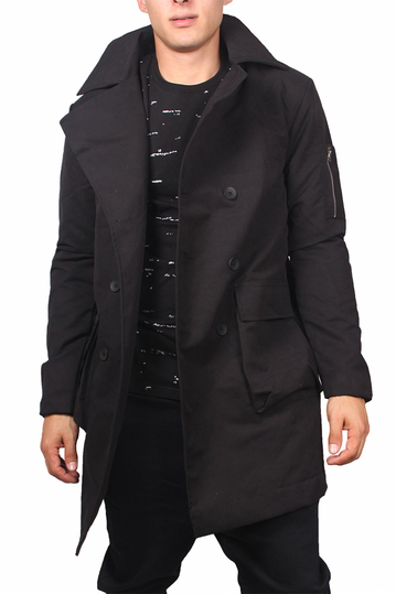 Anerkjendt σταυρωτό τζάκετ Chuel μαύρο