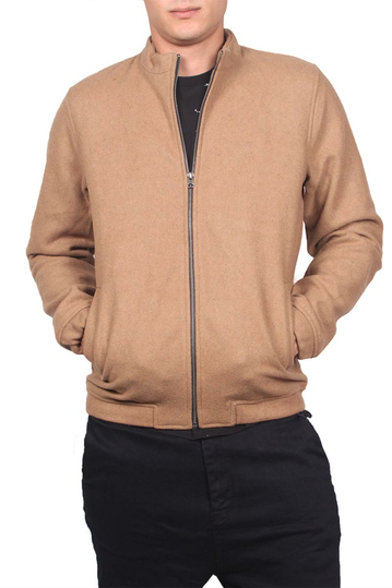 Anerkjendt wool mix bomber jacket Cour toffee