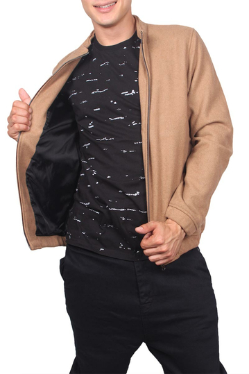 Anerkjendt wool mix bomber μπουφάν Cour καραμελέ