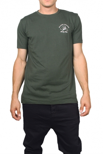 Globe t-shirt Stamped military green