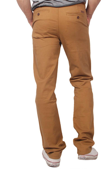 Ανδρικό slim fit chino παντελόνι camel