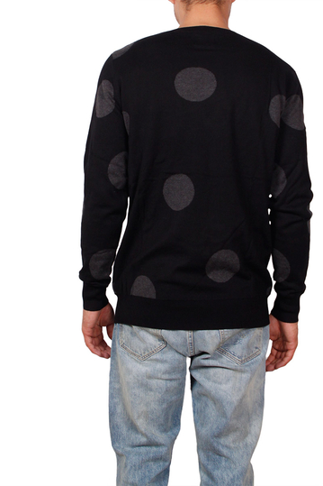 Globe Omeo πουλόβερ μαύρο με ζακάρ βούλες
