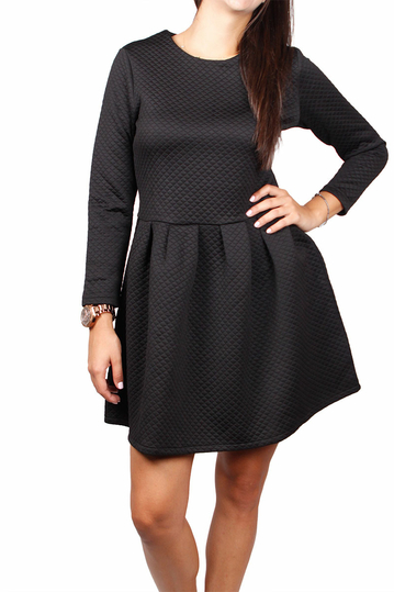 Migle + me quilted mini dress black