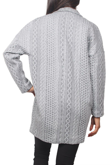 Soft Rebels Unni χωρίς κούμπωμα cocoon μπλέιζερ ανοιχτό γκρι