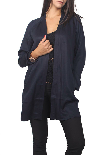 Soft Rebels Gota open front blazer navy