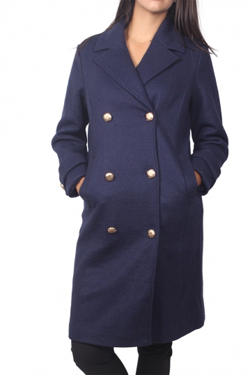 Soft Rebels Peach double breasted coat navy
