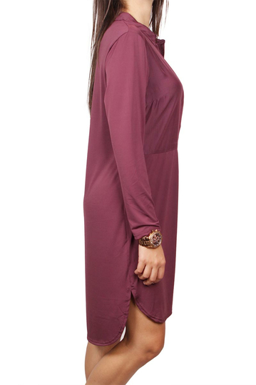 Soft Rebels Harper μακρυμάνικο σεμιζιέ φόρεμα μπορντό