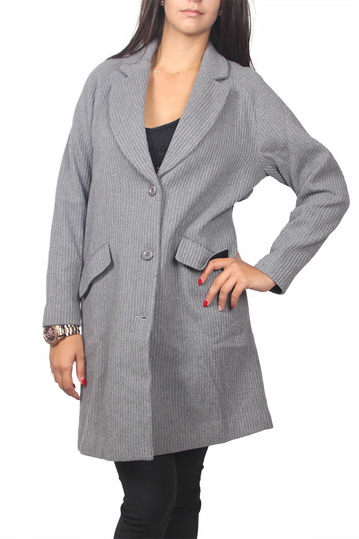 Soft Rebels Glen coat grey melange