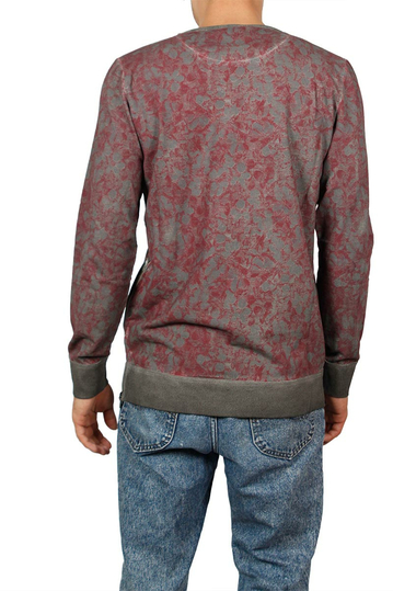 Ανδρική μακρυμάνικη μπλούζα Flower γκρι