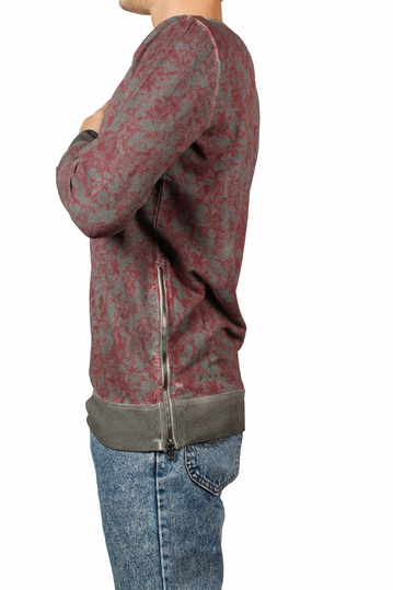 Ανδρική μακρυμάνικη μπλούζα Flower γκρι