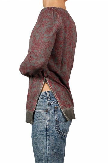 Ανδρική μακρυμάνικη μπλούζα Flower γκρι