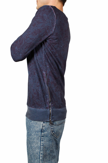 Ανδρική μακρυμάνικη μπλούζα Flower μπλε