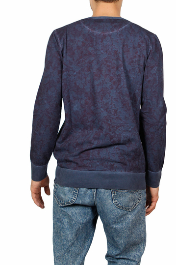 Ανδρική μακρυμάνικη μπλούζα Flower μπλε