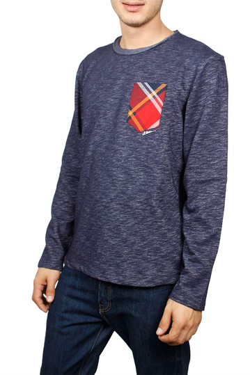 Men's pocket long sleeve tee navy