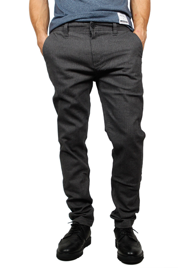 Minimum Norden herringbone chino pants dark grey