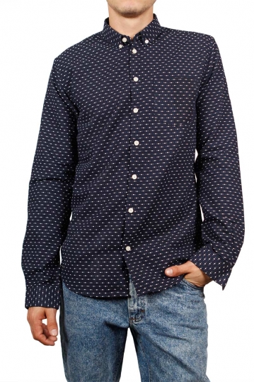 Minimum Rex shirt dark navy with dots