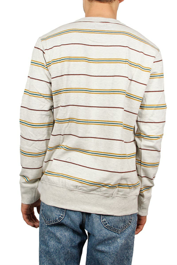 Obey Market φούτερ μπλούζα εκρού μελανζέ με τσεπάκι