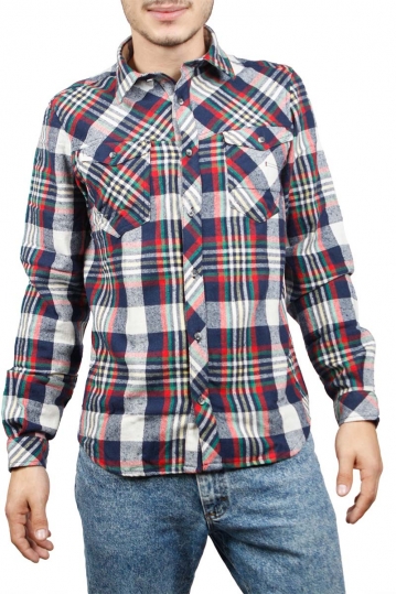 Men's multi check flannel shirt