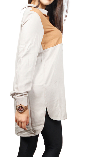 Arpyes μακρύ πουκάμισο μπεζ-κάμελ