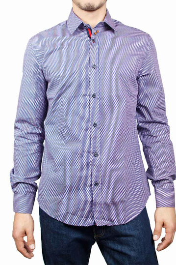 Missone men's all over printed shirt blue