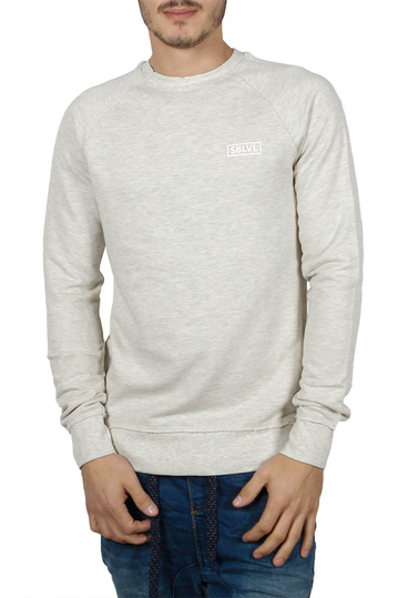 Men's longline sweatshirt ecru melange