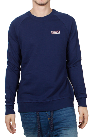 Men's longline sweatshirt dark blue