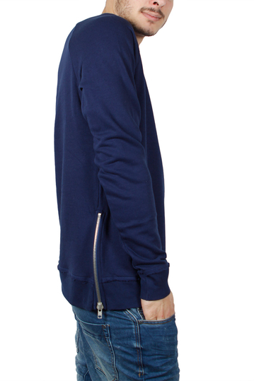 Ανδρική longline φούτερ μπλούζα σκούρο μπλε