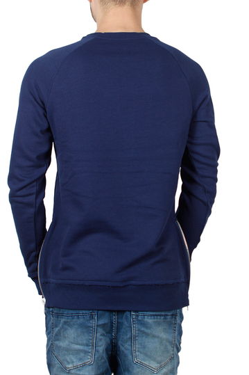 Ανδρική longline φούτερ μπλούζα σκούρο μπλε