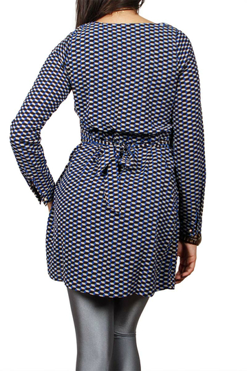 Migle + me μίνι φόρεμα με γεωμετρικό πριντ