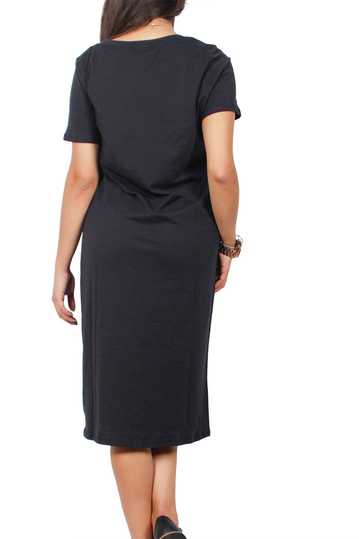 Obey Be anywhere midi dress black