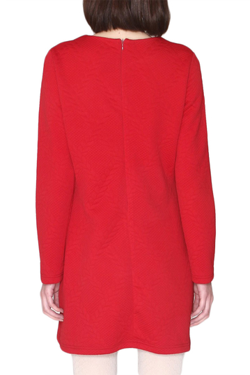 Pepaloves Macarena long-sleeved mini dress wine