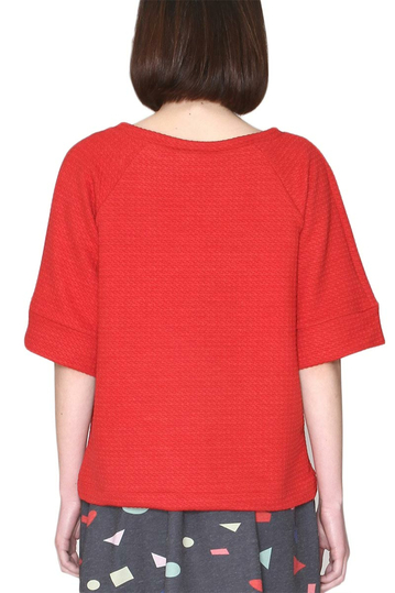 Pepaloves Ruth wide sleeve sweatshirt red