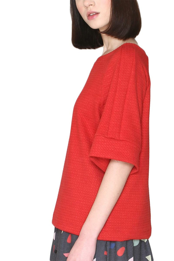 Pepaloves Ruth wide sleeve sweatshirt red