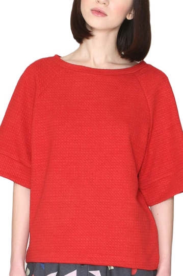 Pepaloves Ruth wide sleeve sweatshirt red