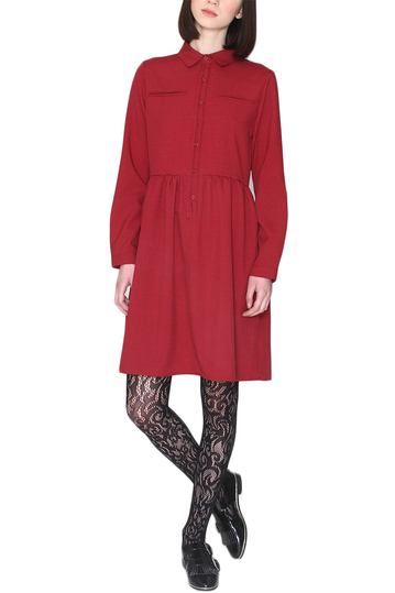 Pepaloves Nora long-sleeved shirt dress wine
