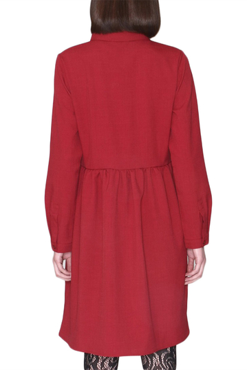 Pepaloves Nora long-sleeved shirt dress wine