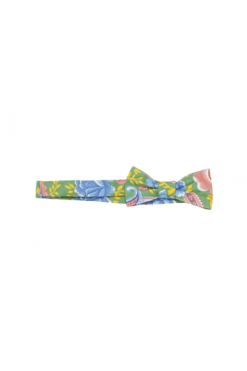 Cotton bow tie in pale floral