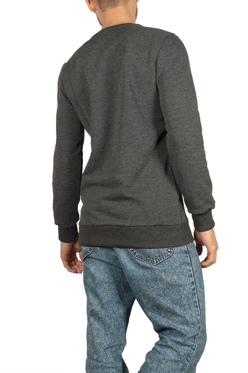 Φούτερ μπλούζα ανθρακί μελανζέ με στάμπα