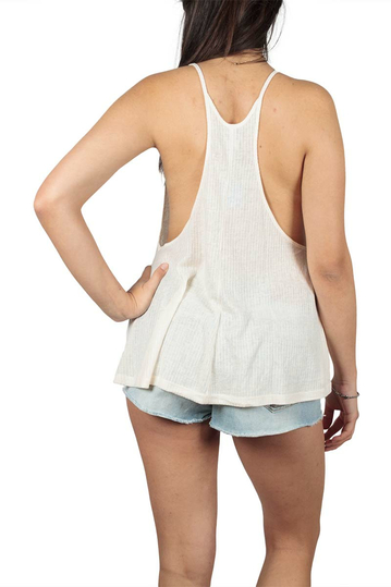 Free People Wear my now ριχτή τιραντέ μπλούζα περλέ