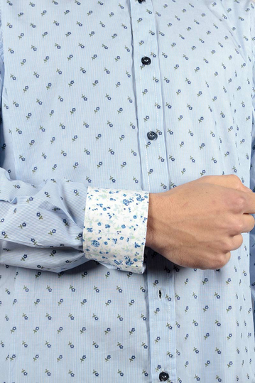 Missone ριγέ πουκάμισο με κεντημένα λουλούδια