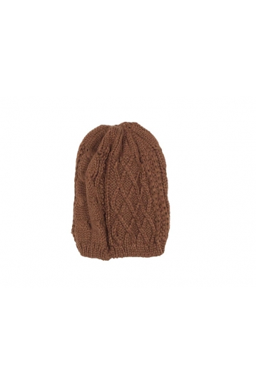 Knitted beanie brown