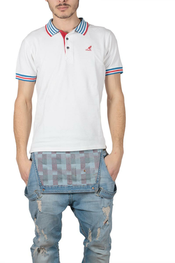 Kangol polo μπλουζάκι Bayne λευκό