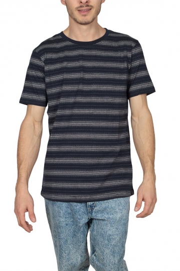 Anerkjendt Martez striped t-shirt dark blue