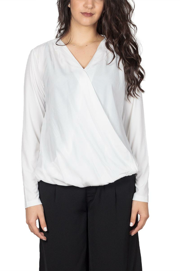 Soft Rebels Me wrap blouse off white