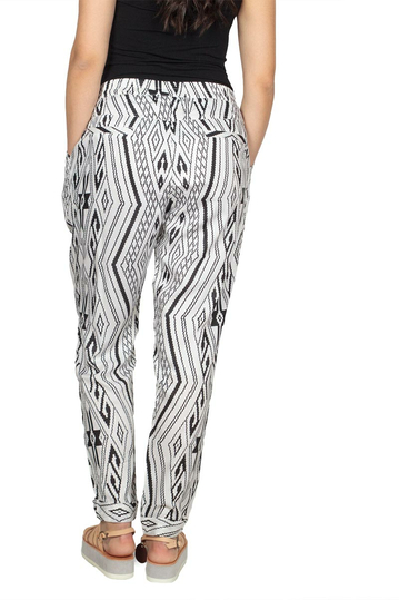 Soft Rebels Stone ασπρόμαυρο παντελόνι