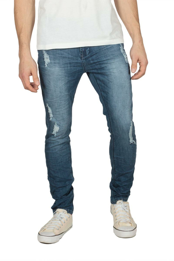 Ανδρικό skinny fit jean με σκισίματα