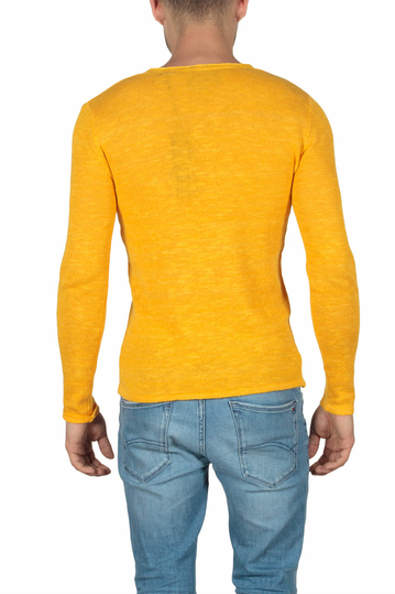 Anerkjendt Nikos πλεκτή μπλούζα κίτρινη μελανζέ